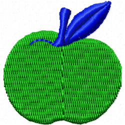 Apple Embroidery Design 1